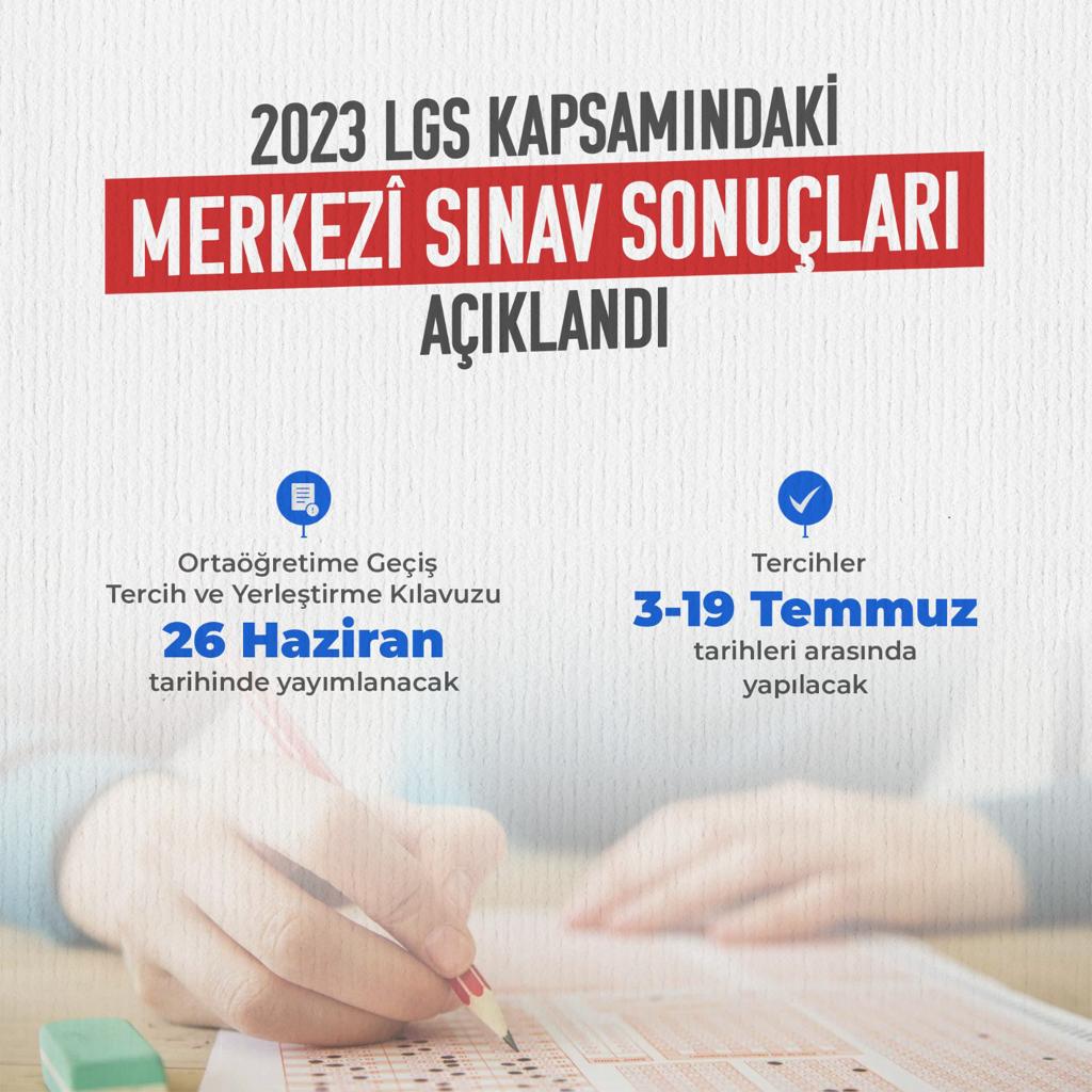 2023 LGS SINAV SONUÇLARI AÇIKLANDI MI TERCİH KILAVUZU NE ZAMAN YAYINLANACAK